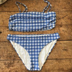 NWOT Ganni Blue Gingham Bikini